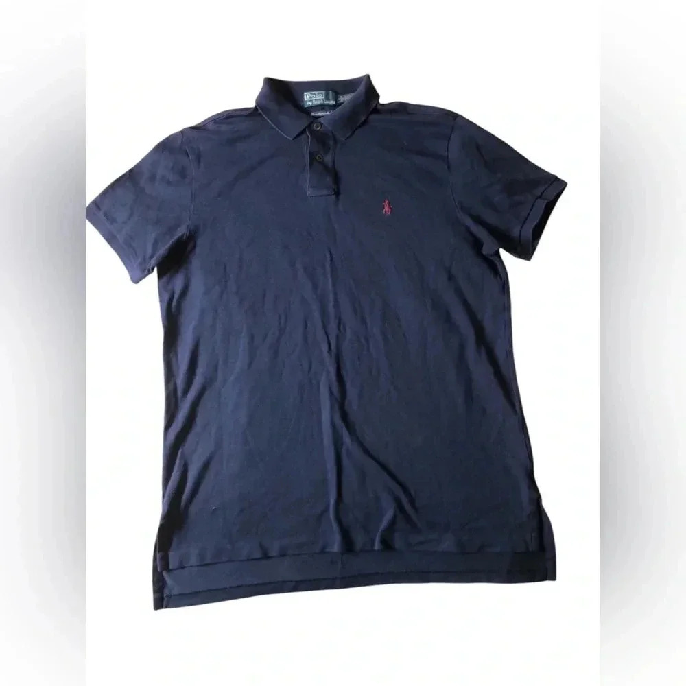 Sold** P by Ralph Lauren Pima soft stretch mesh polo shirt navy size Men’s Large